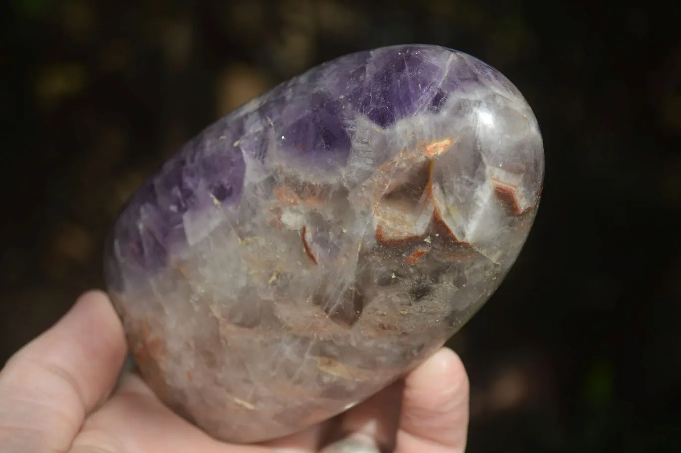 Polished Dream Amethyst Standing Free Forms x 2 From Madagascar