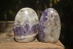 Polished Dream Amethyst Standing Free Forms x 2 From Madagascar