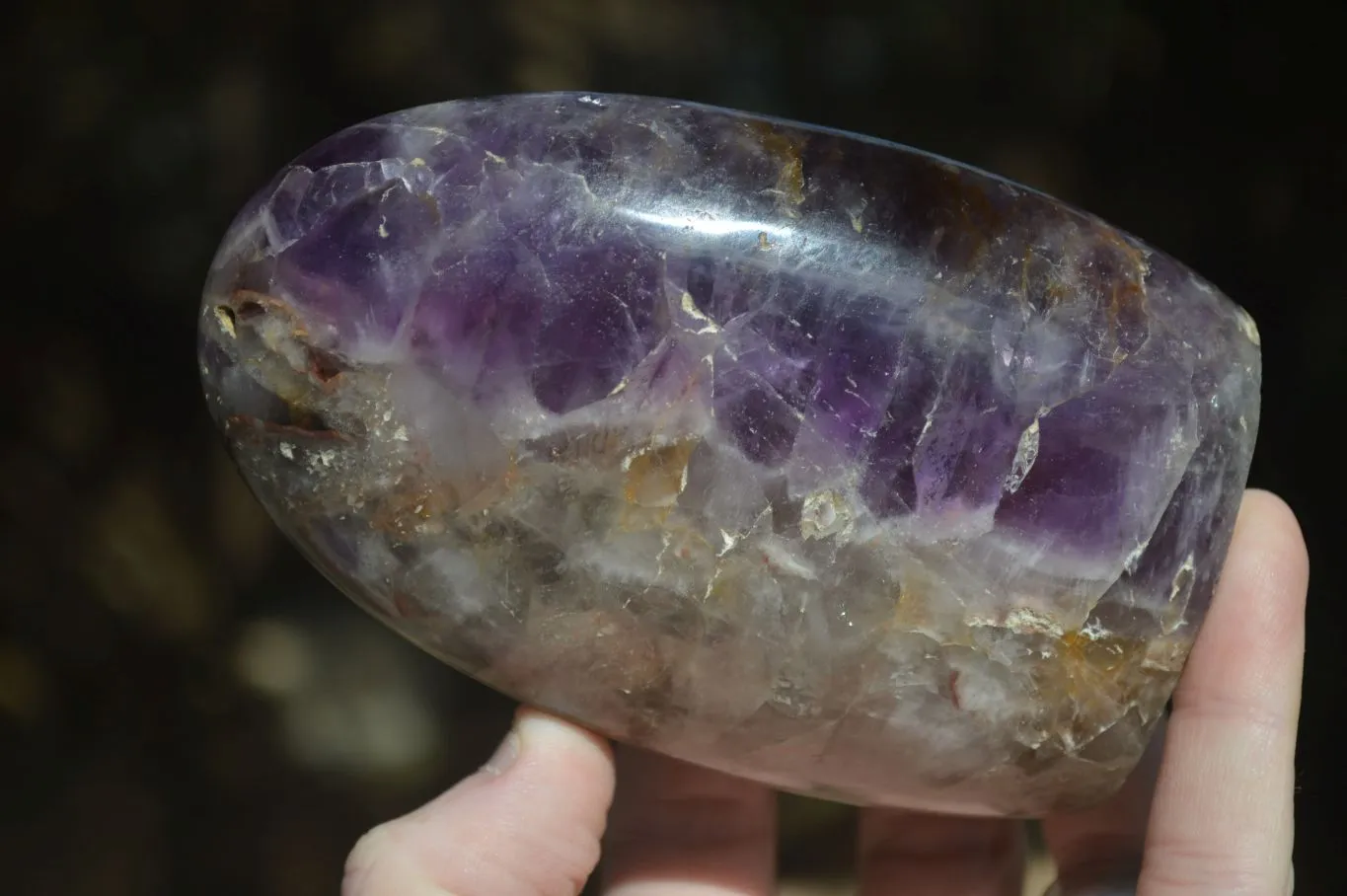 Polished Dream Amethyst Standing Free Forms x 2 From Madagascar