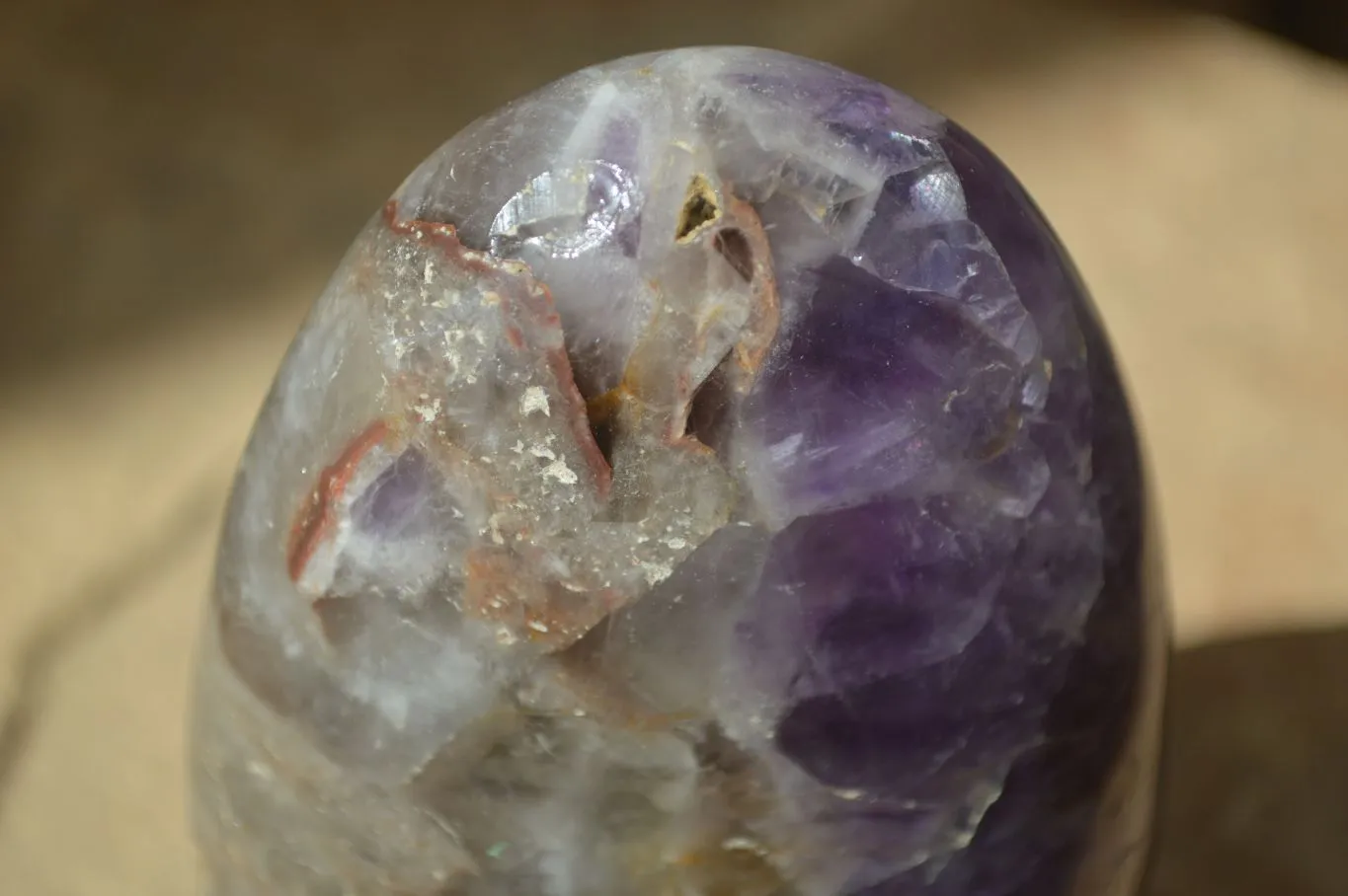 Polished Dream Amethyst Standing Free Forms x 2 From Madagascar