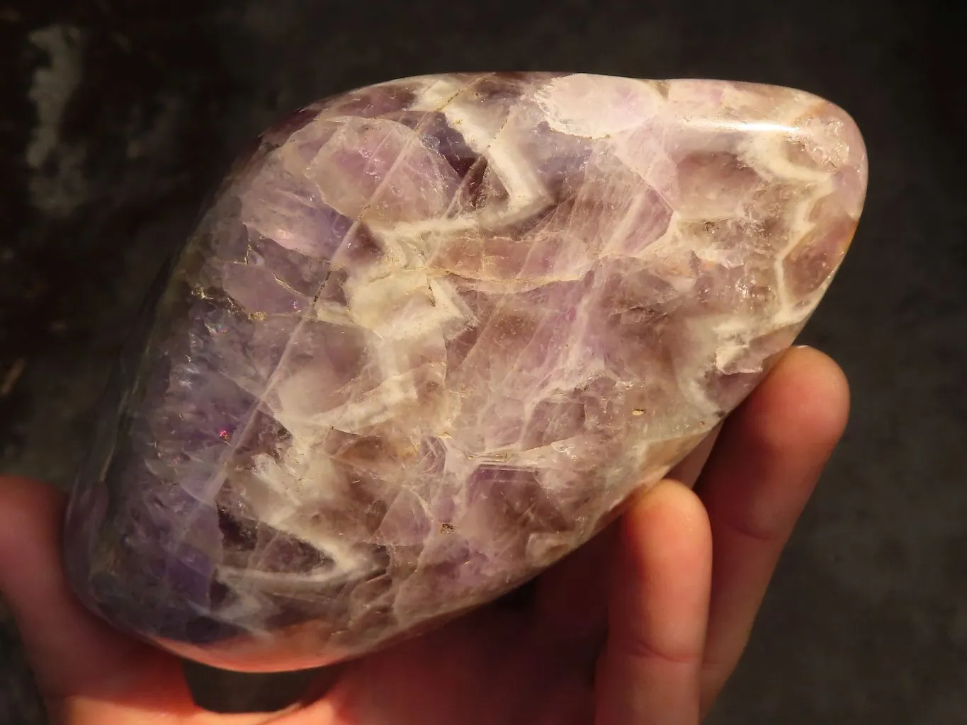 Polished  Large Dream Amethyst Standing Free Forms x 2 From Madagascar