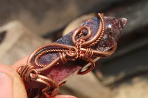 Polished Mixed Copper Wire Wrapped Pendants x 6 From Southern Africa