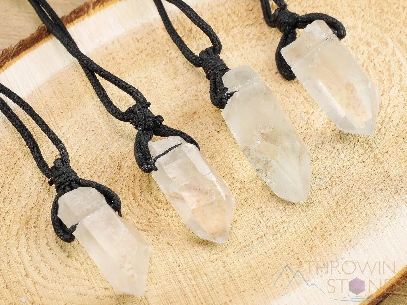 Raw CLEAR QUARTZ Crystal Necklace - Crystal Points, Pendant Necklace, Handmade Jewelry, Healing Crystals and Stones, E0930