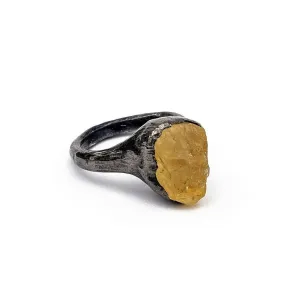 Rough Citrine Ring