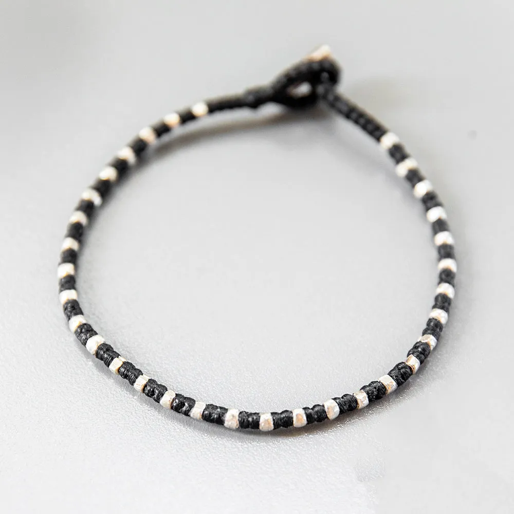 Silver Beaded Bracelet