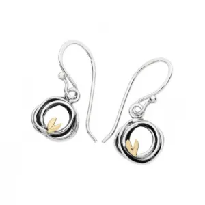 Silver Woven drop earrings