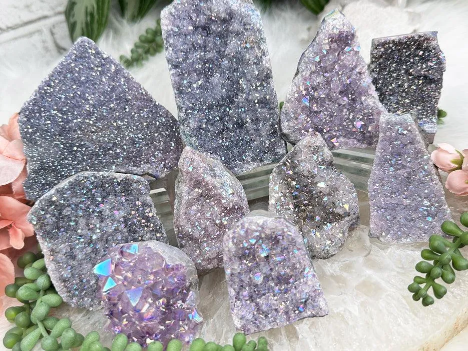 Small Aura Amethyst Clusters