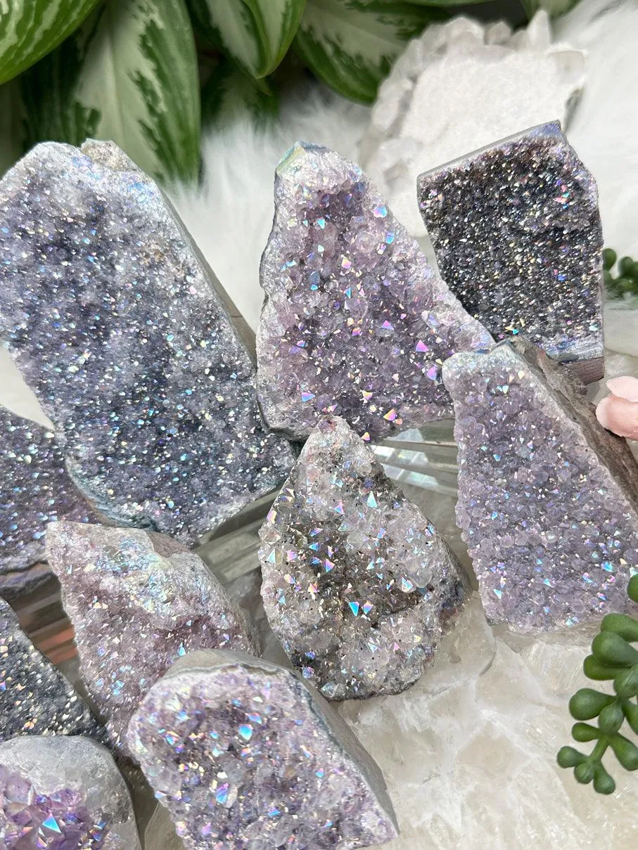 Small Aura Amethyst Clusters