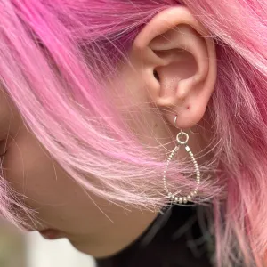 Stepping Stone Hoop Earrings