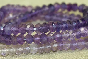 Strand of 4mm Faceted Amethyst Rondelles