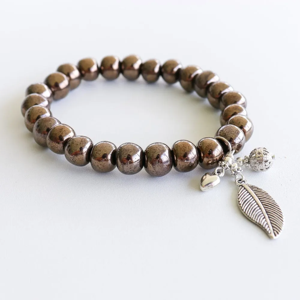 SwaziMUD™ Silver Leaf Bracelets