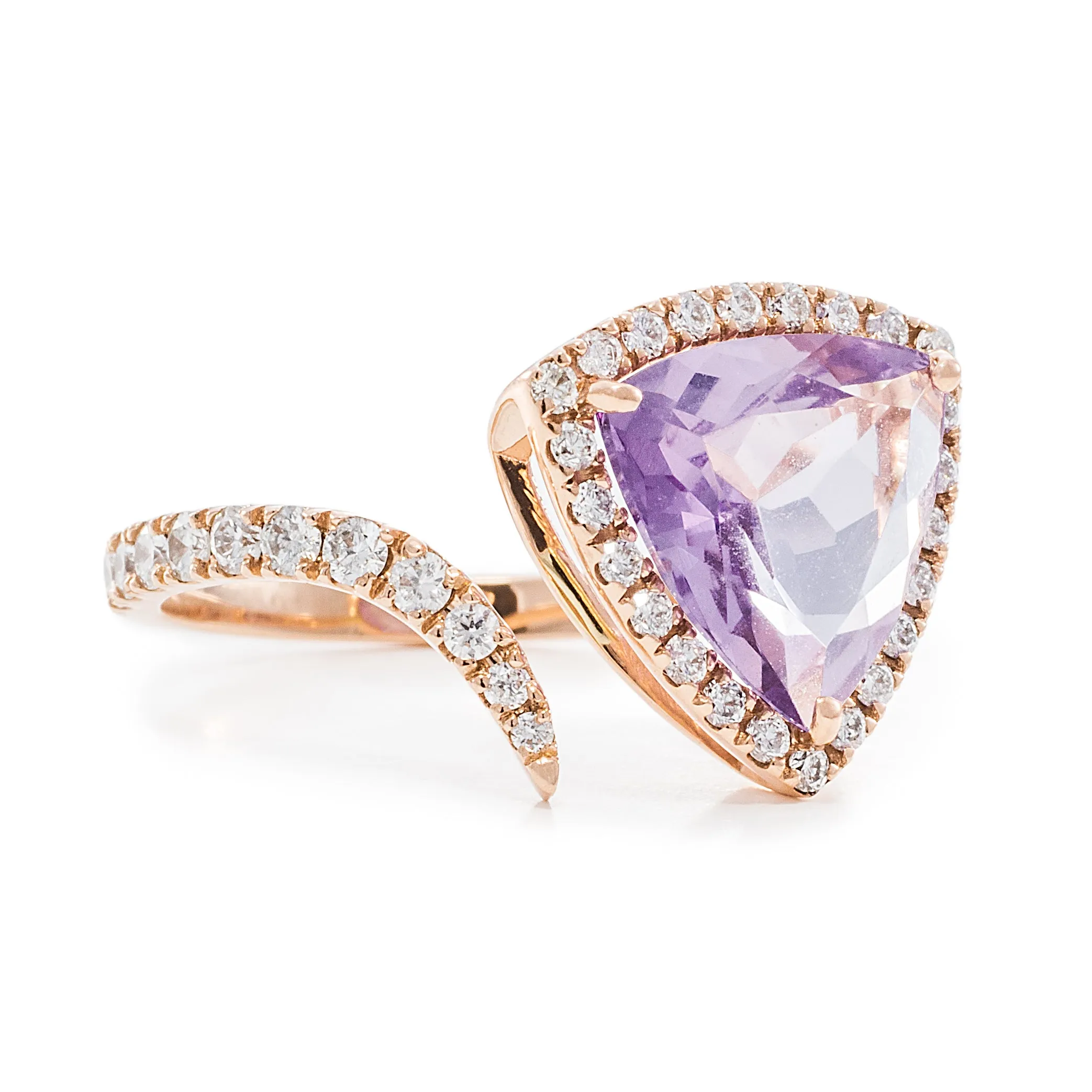 Triangle Amethyst Ring