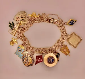 Vintage Gold Filled Charm Bracelet