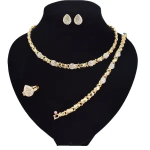 Water Drop Xo Necklace Set