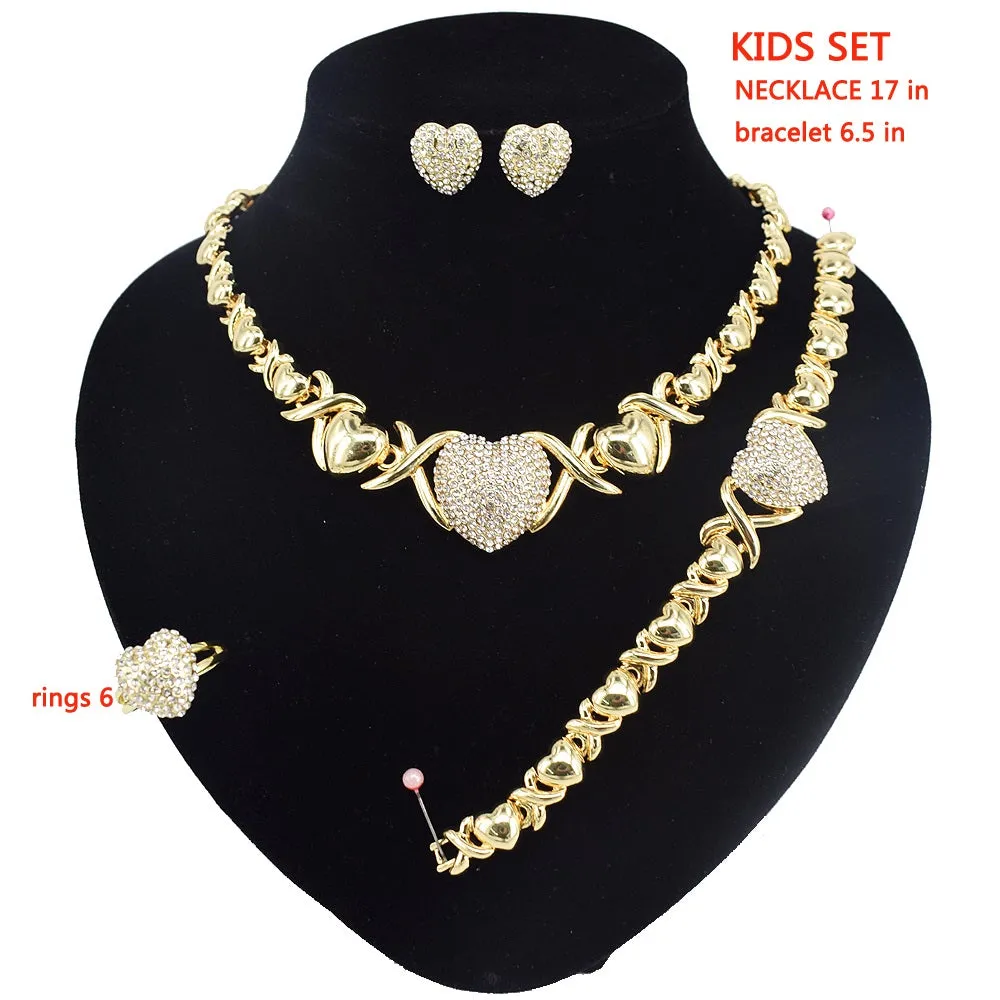 XO I Love You Kids Necklace Set