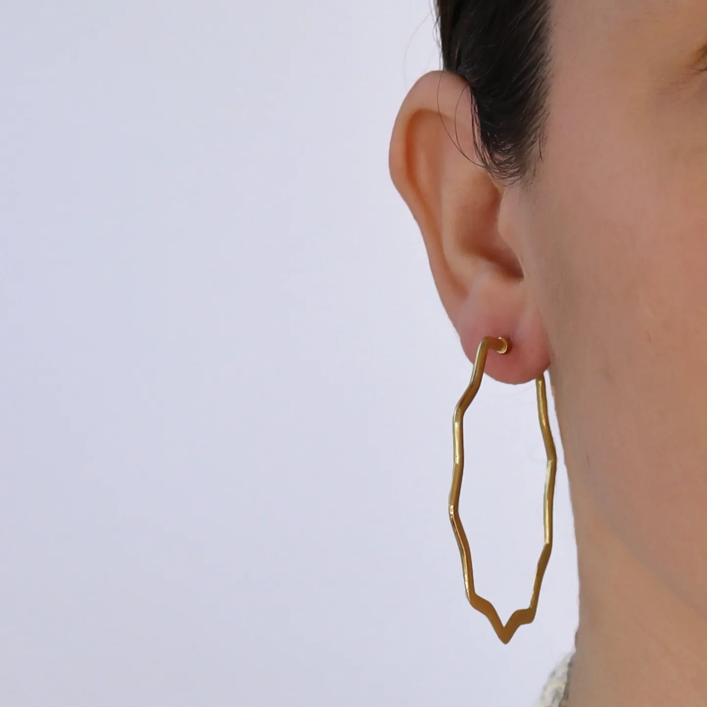 Zig-zag Hoop Earrings